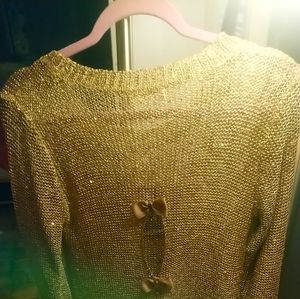 Gold top sweater